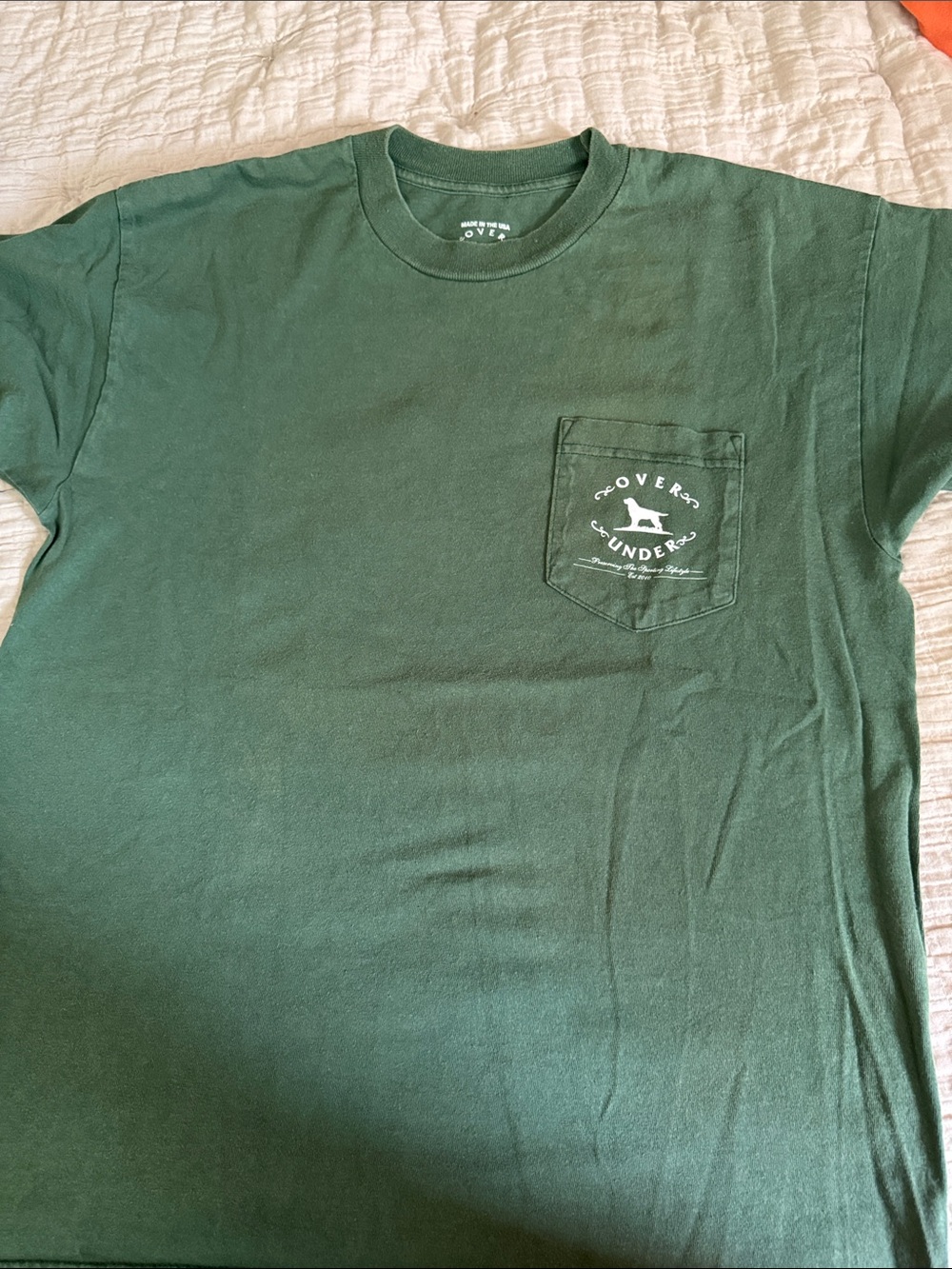 Over under  Forest Green Short Sleeve Pocket Tee - Men